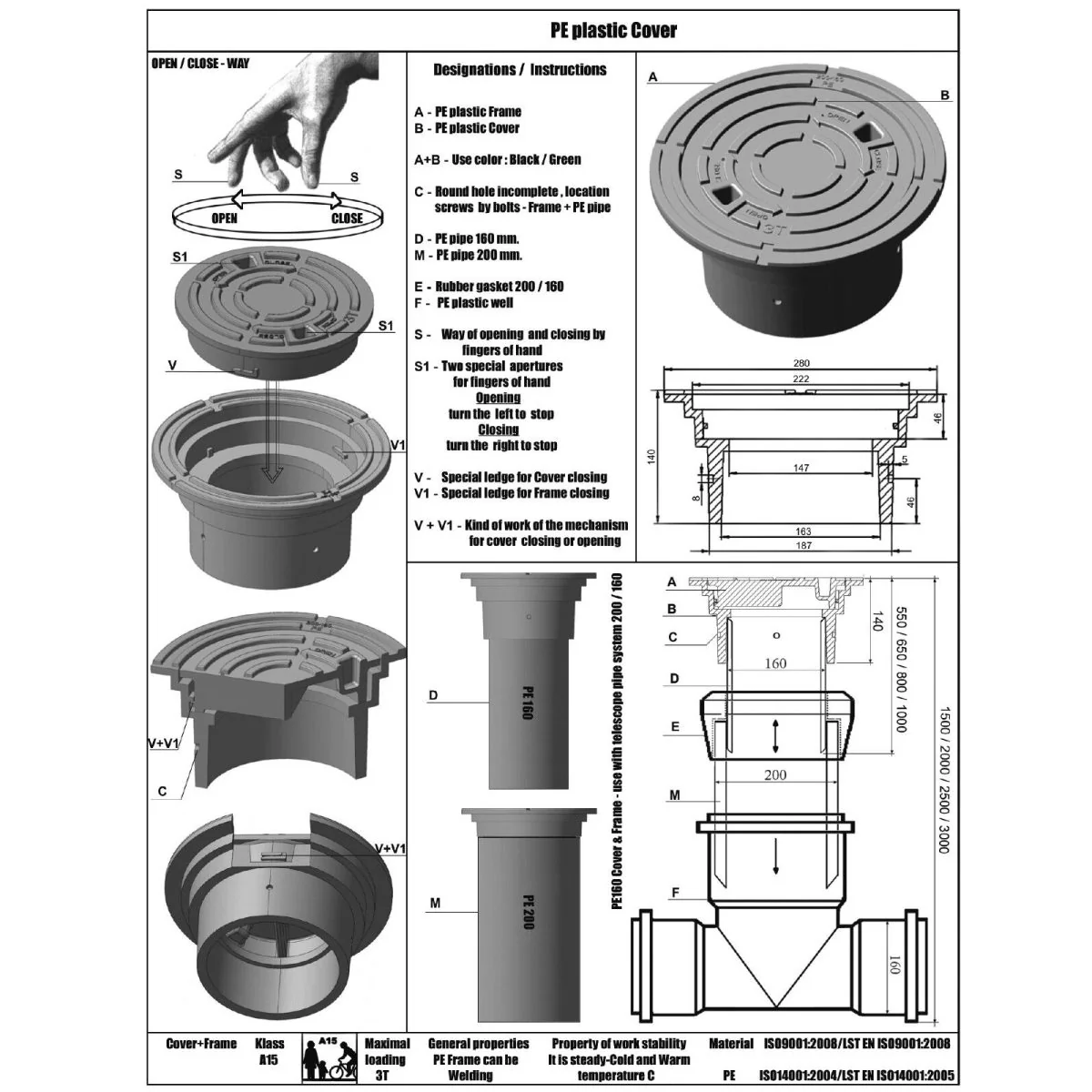 Kontrollschacht mit Deckel rund A15 belastbar bis 3t - Image 5