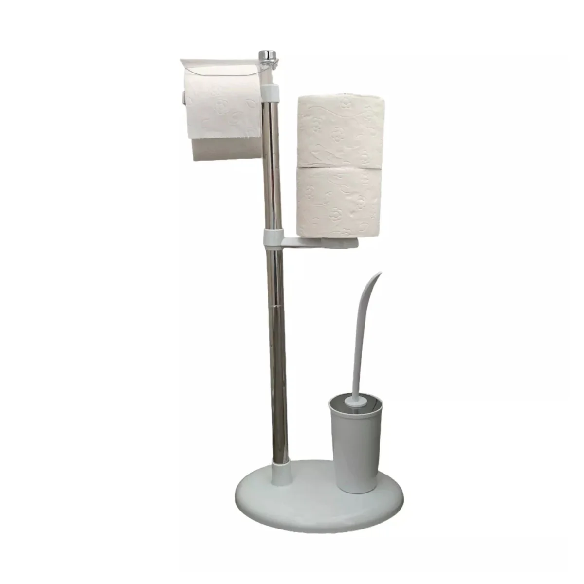 Toilettenpapierhalter mit Toilettenbürste Ohne Bohren Klopapierhalter - Image 4